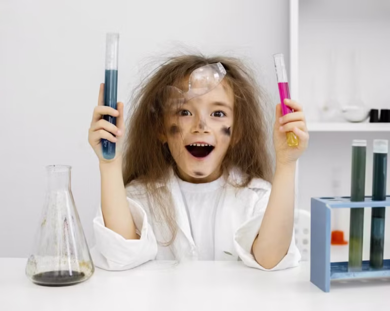 smiley-girl-scientist-laboratory-with-test-tubes-failed-experiment