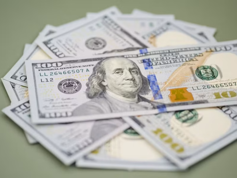 close up view economy money concept
