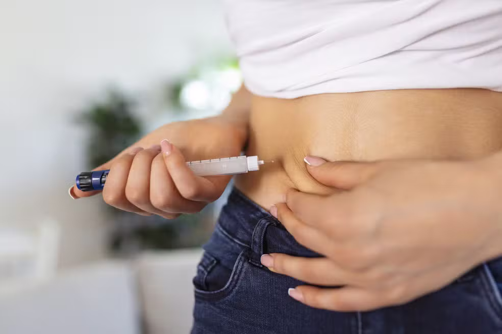 diabetic patient using insulin pen making insulin injection home young woman control diabetes diabetic lifestyle