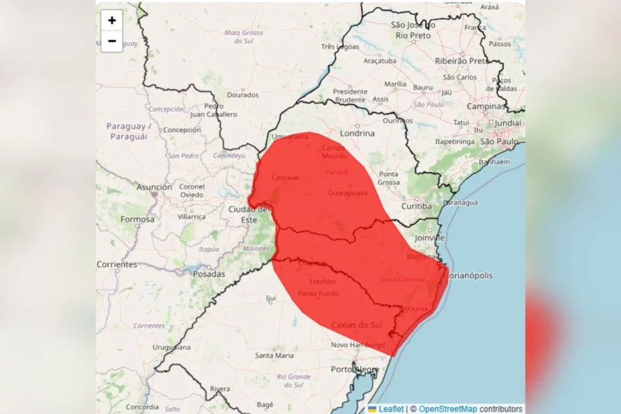 inmet alerta para tempestades em 708 cidades do sul do pais