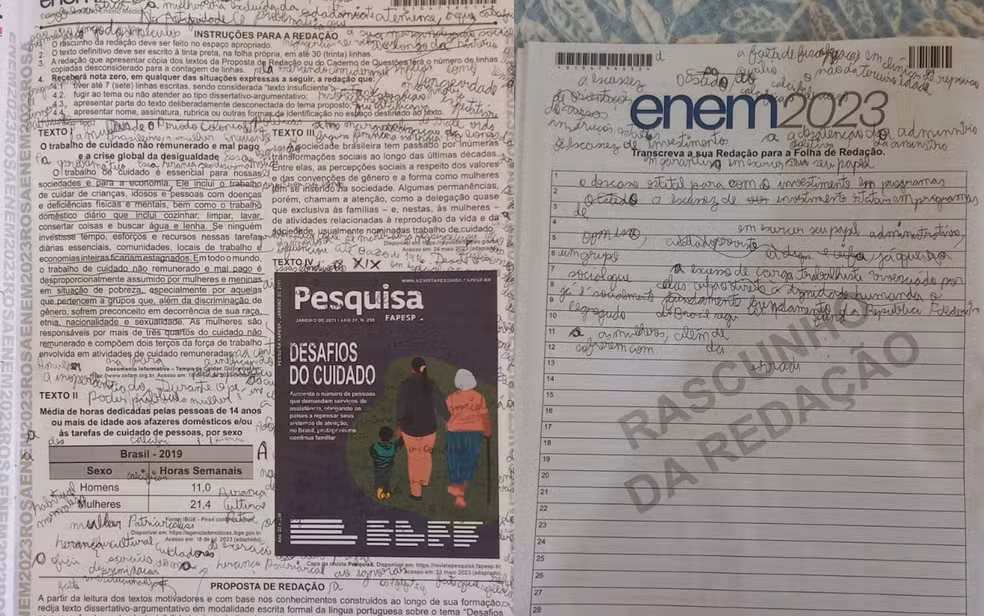 rascunho redacao